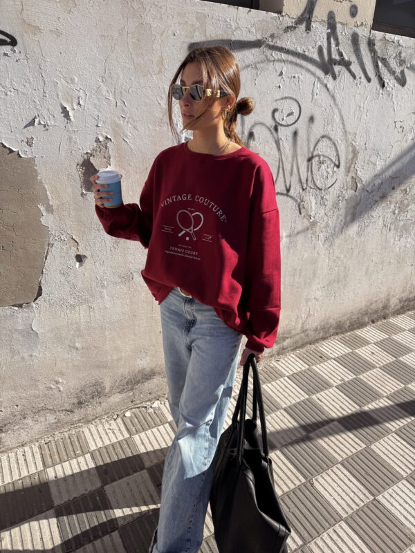 BUZO VINTAGE BORDO