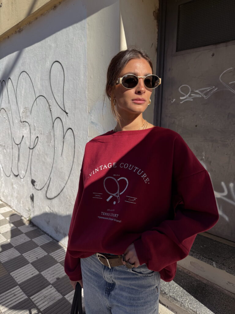 BUZO VINTAGE BORDO